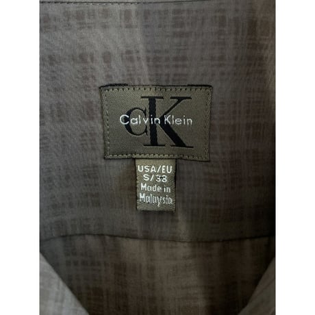 1990's "Calvin Klein" Plaid patterned open collar shirt