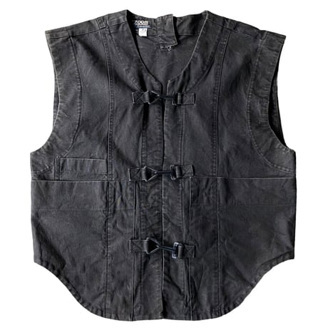 1980's Cotton fabric hook vest