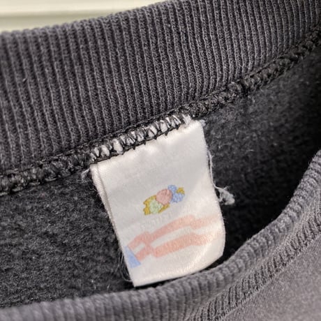 1990's EURO "FRUIT OF THE LOOM" Sun faded sweat shirt (BLK)