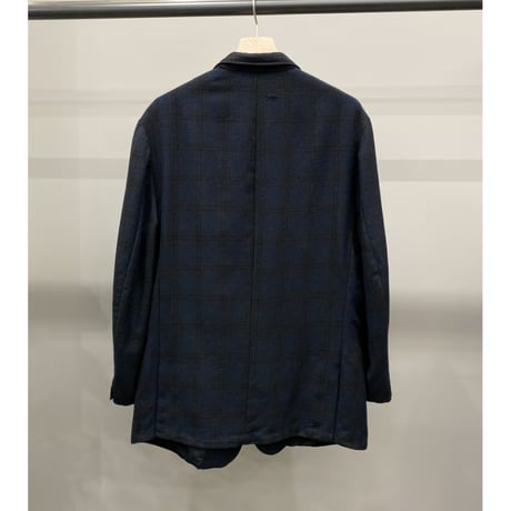 1960's Ombre plaid wool tailored jacket