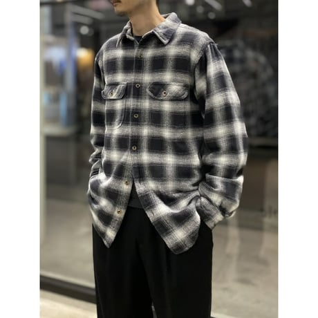 2000's〜 "FIELD & STREAM" Ombre patterned cotton flannel shirt