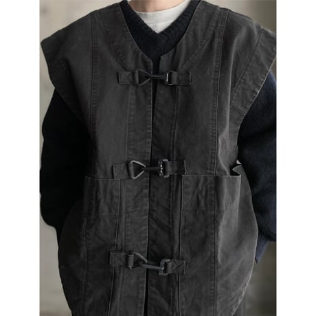 1980's Cotton fabric hook vest