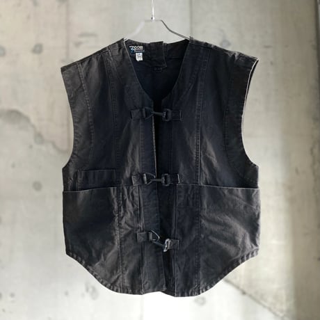 1980's Cotton fabric hook vest