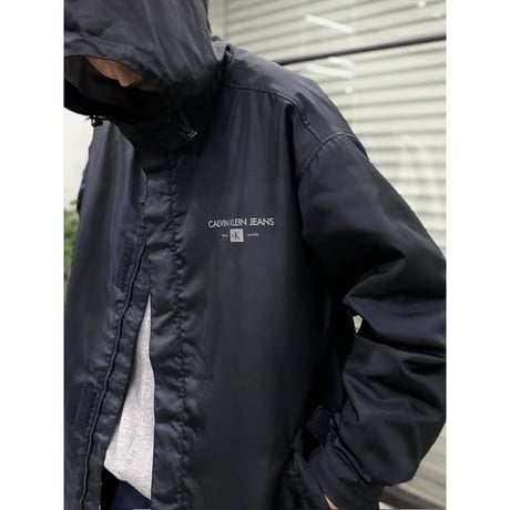 1990's-2000's "Calvin Klein Jeans" Nylon Shell Hooded Jacket