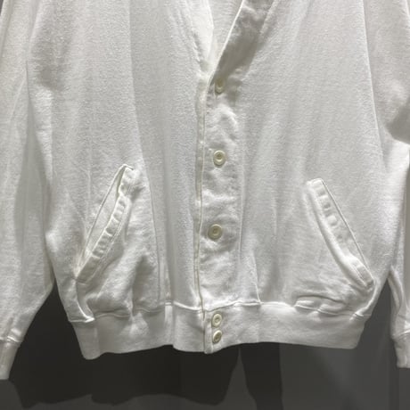 1980's-1990's Wide silhouette white color cardigan