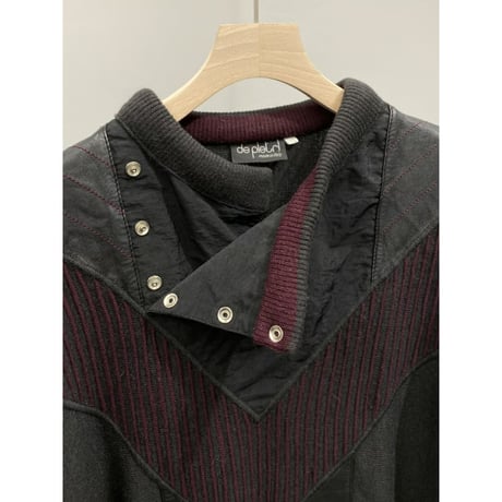 1980's Switching fabric design alpaca blend knit sweater