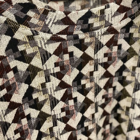 1980's-1990's "JHANE BARNES" Cotton / Rayon jacquard fabric knit sweater
