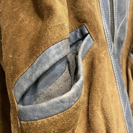 1980's Switching design leather jacket