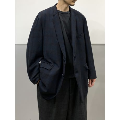 1960's Ombre plaid wool tailored jacket
