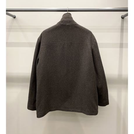 1990's-2000's Stand-collar zip up wool jacket