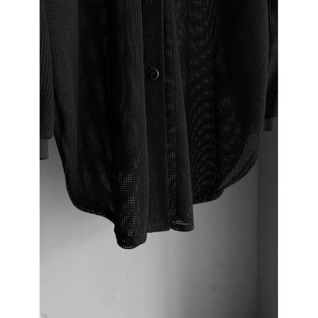 1980's-1990's Switching fabric design mesh shirt