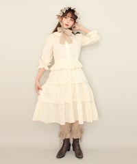 【受注】お花ローンレースのティアードスカート