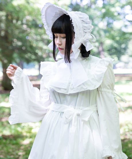 【受注】優雅なひとときネグリジェドレスGoth  edition  ホワイト