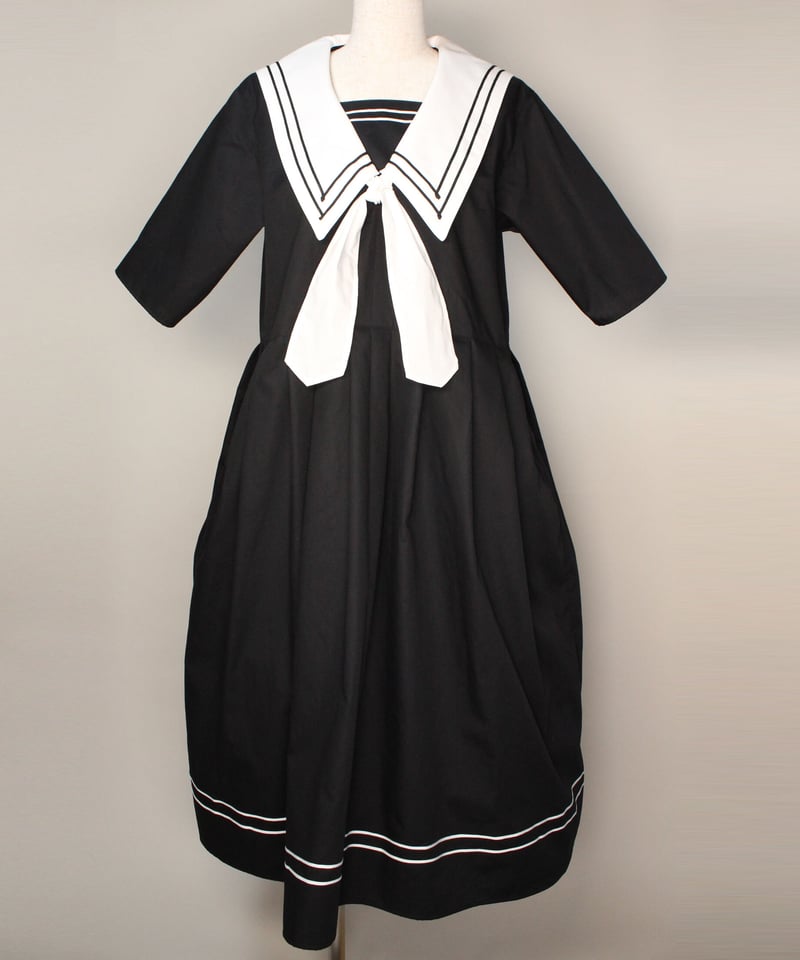 タグ付き♥♥ピアノの発表会ワンピースセーラーHERHUMハーハム 受注】ピアノの発表会ワンピース ブラック | HERHUM