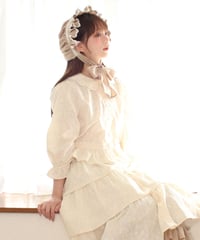 【受注】お花ローンレースのスカラップブラウス