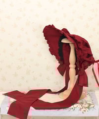 モ*い様 HERHUM 後リボンフルボンネット 後リボンフルボンネットGoth edition ブラック | HERHUM