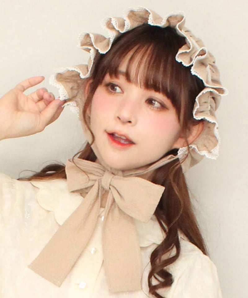 受注】後リボンフルボンネット | HERHUM