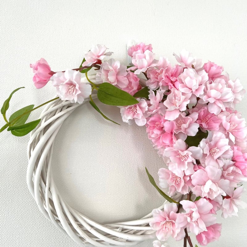 ひめ桜のリース(アーティフィシャルフラワー) | AilesBlanches～エル
