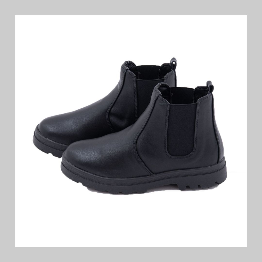 防水サイドゴアブーツ BK(ブラック) | THE SHOES STOCK