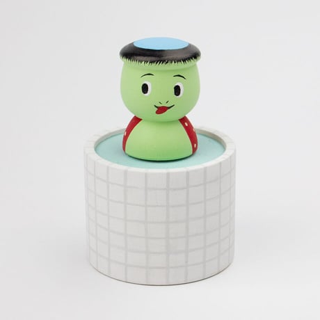 かっぱ温泉こけし(緑)
