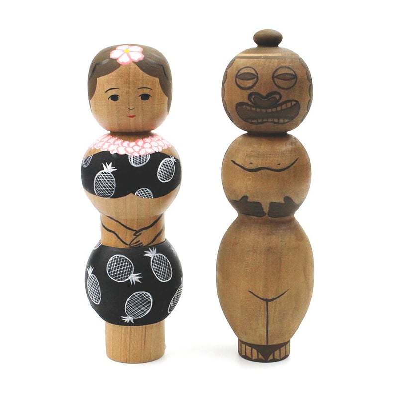 ハワイアンこけし(ペア) | 新熱海土産物店ニューアタミ