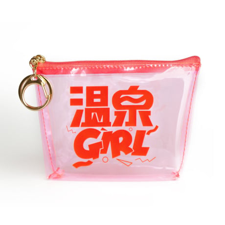 温泉GIRLレッドポーチ