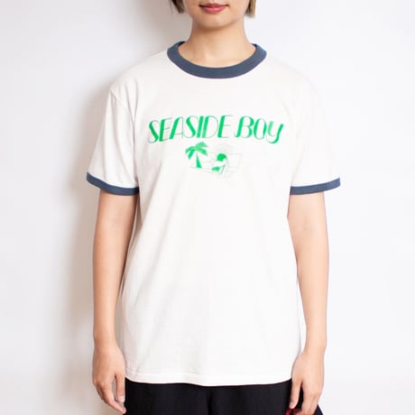 SEASIDE GIRLリンガーTシャツ グリーンver.