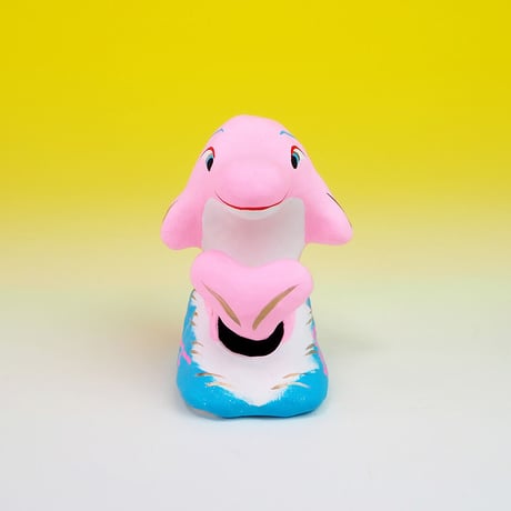 ニュー熱海イルカ張り子(ピンク)