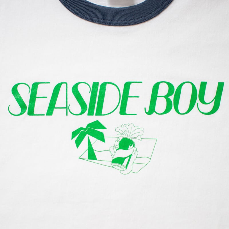 SEASIDE GIRLリンガーTシャツ グリーンver. | 新熱海土産物店