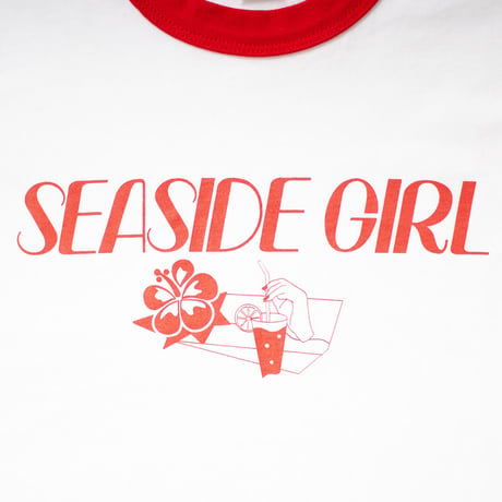 SEASIDE GIRLリンガーTシャツ レッドver.