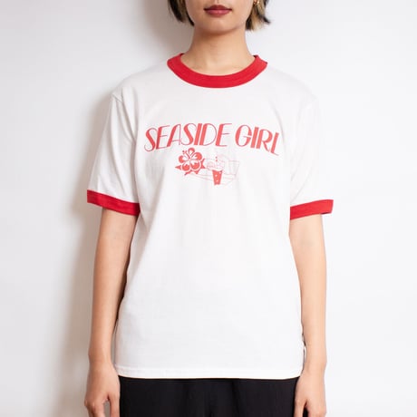 SEASIDE GIRLリンガーTシャツ レッドver.