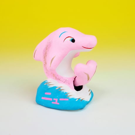 ニュー熱海イルカ張り子(ピンク)