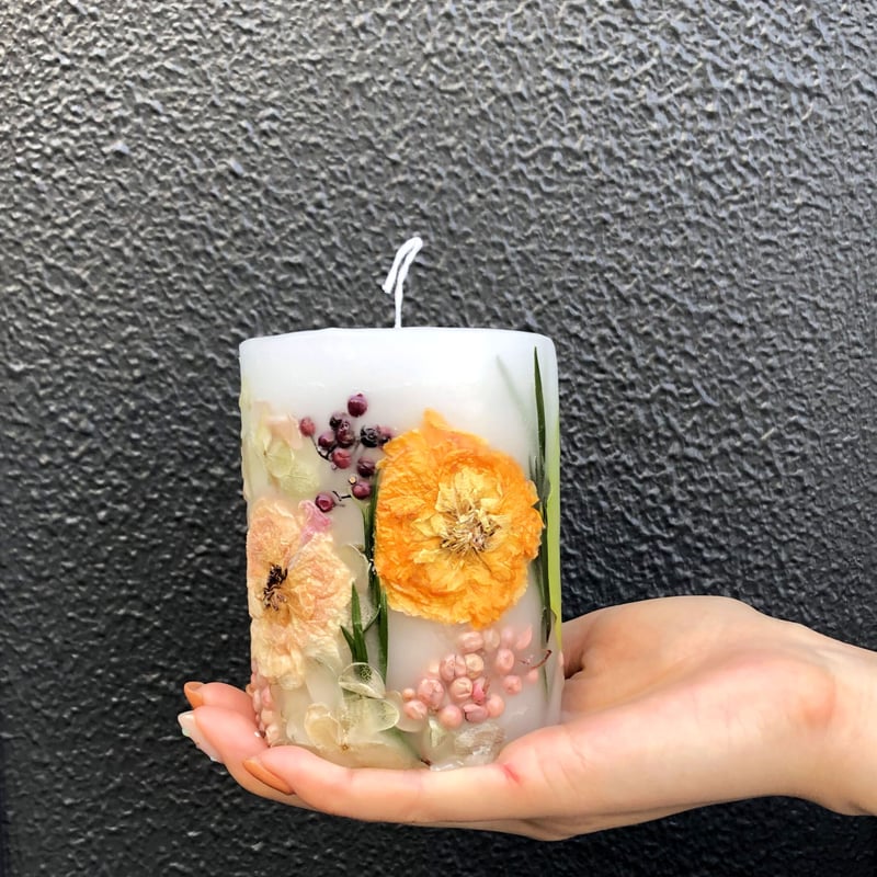 単品> 花咲くキャンドル｜Botanical candle | itsuki - ひのきの入