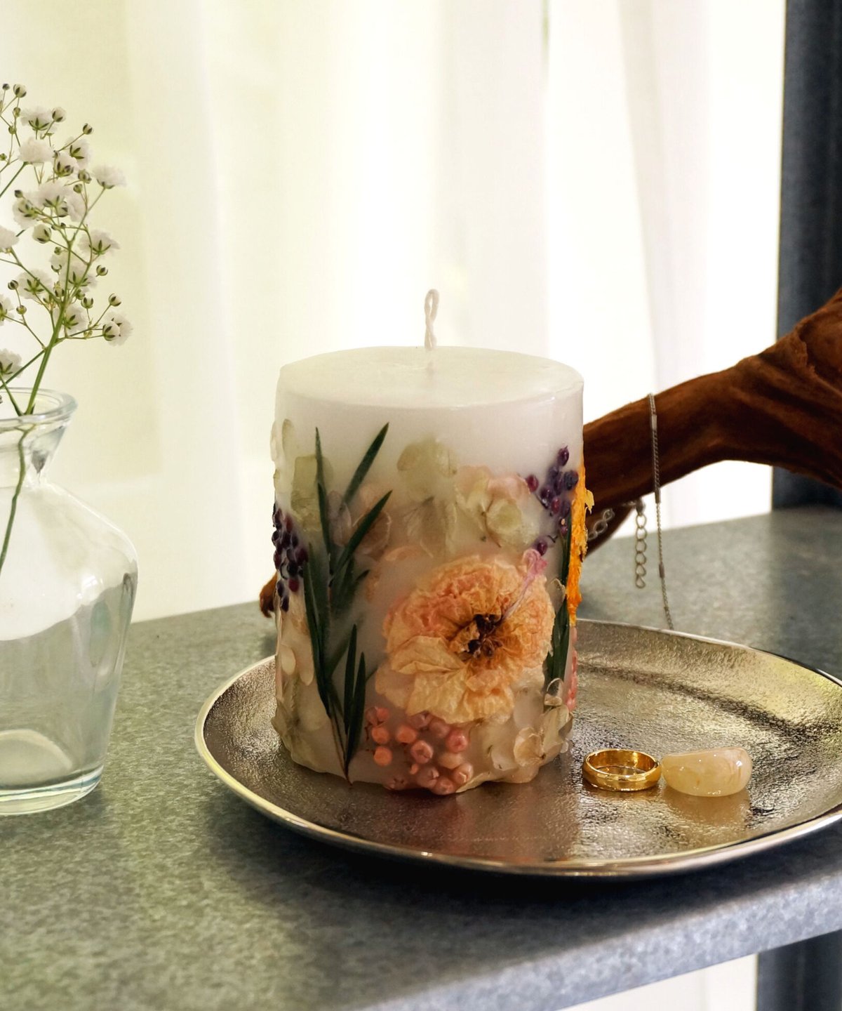 単品> 花咲くキャンドル｜Botanical candle | itsuki - ひのきの入