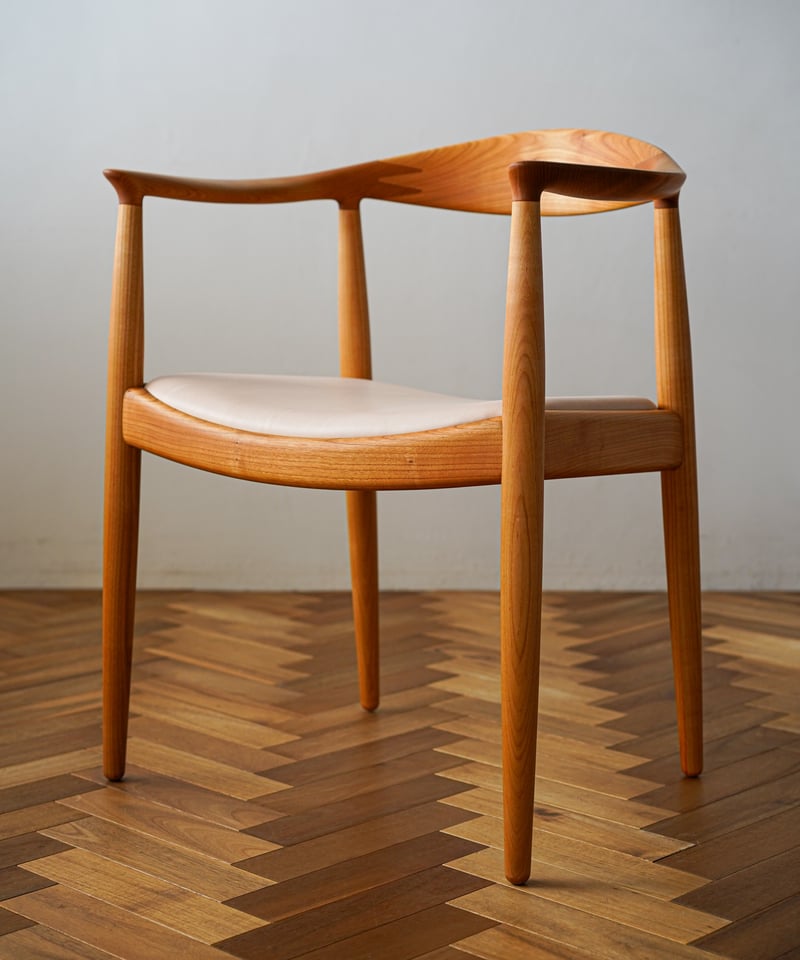 pp503ラウンドチェア・ザチェア/チェリー/オイルフィニッシュ/在庫有