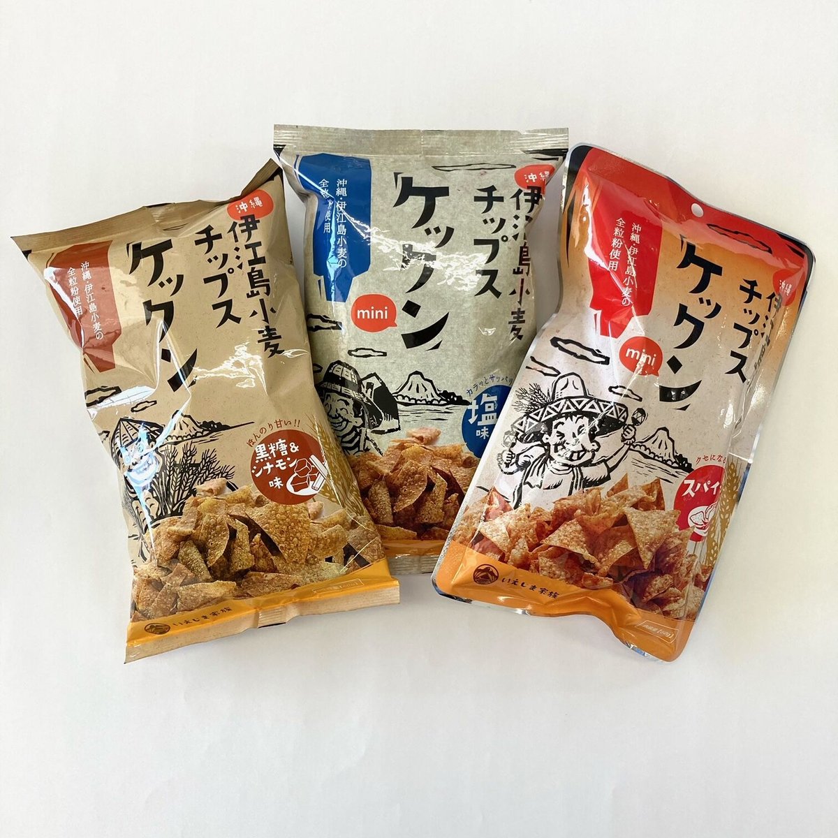 284002 伊江島小麦チップス ケックンmini(黒糖&シナモン) 60g | 南西