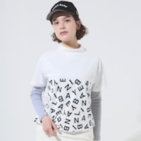 「ALIEN　BABY」ブランド　レディースモックネックドロストT　WHITE