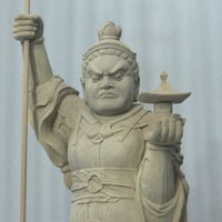 仏像☆極彩色 不動明王半跏像7寸☆お不動さん 高さ：約57cm | お