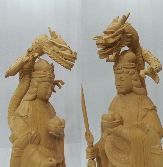 仏像☆柘植 白山大権現7.0寸立☆白山妙理権現 高さ：約38cm | お仏壇