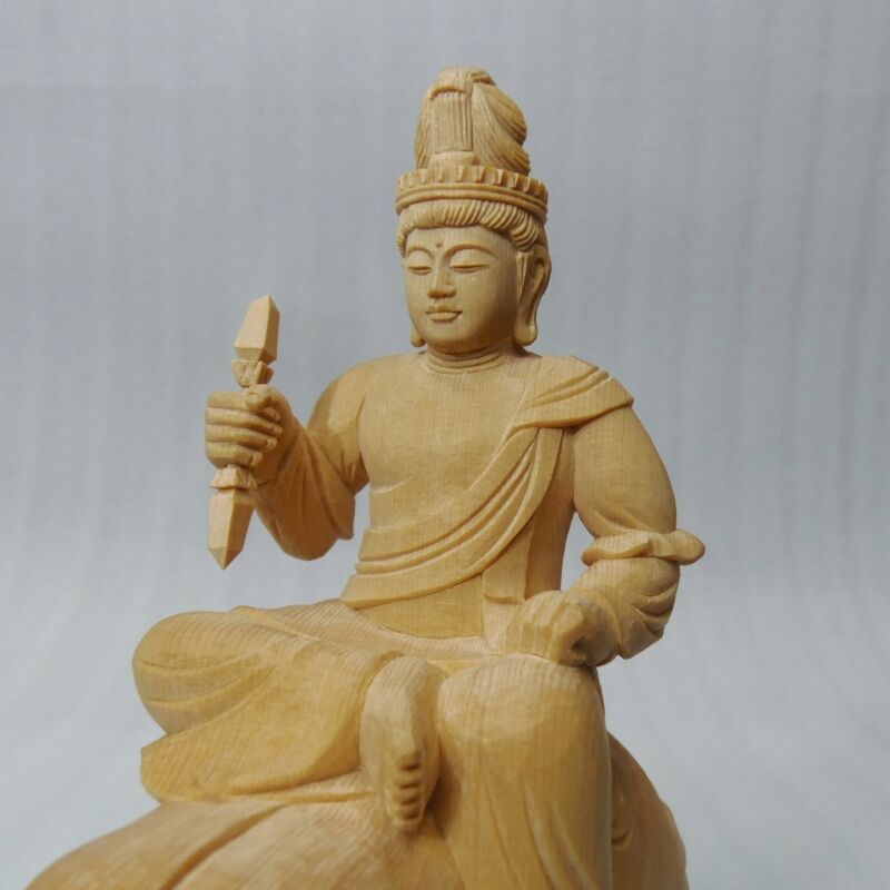 仏像☆ヒバ材 帝釈天像2.2寸 総高さ：約22.5cm | お仏壇・お墓の三界堂
