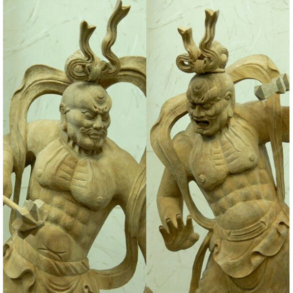 骨董仏像 仁王像 金剛力士像 大型 Yahoo!オークション - 処分価格 【江戸期】 金銅金剛力士像 仁王