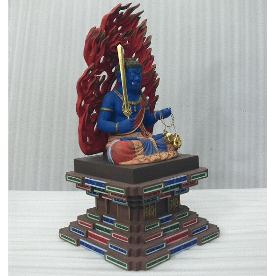 決算大特価中　最強魔除★アフリカ白檀 不動明王座像4寸 眼入・瑟瑟座★お不動さん fit=scale-down,w=1200