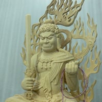 決算大特価中　極上魔除け仏像★楠材 不動明王立像二尺立★お不動さん 約117cm 決算大特価中 極上魔除け仏像☆楠材 不動明王立像二尺立☆お不動