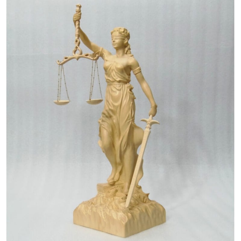 裁判所のシンボル☆ヒバ材 正義の女神像☆ユースティティア | お仏壇