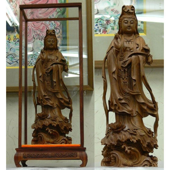 ◯白檀の観音如来像 重要文化財 聖観音立像 公開中】 奈良時代（8世紀） 木造（白檀