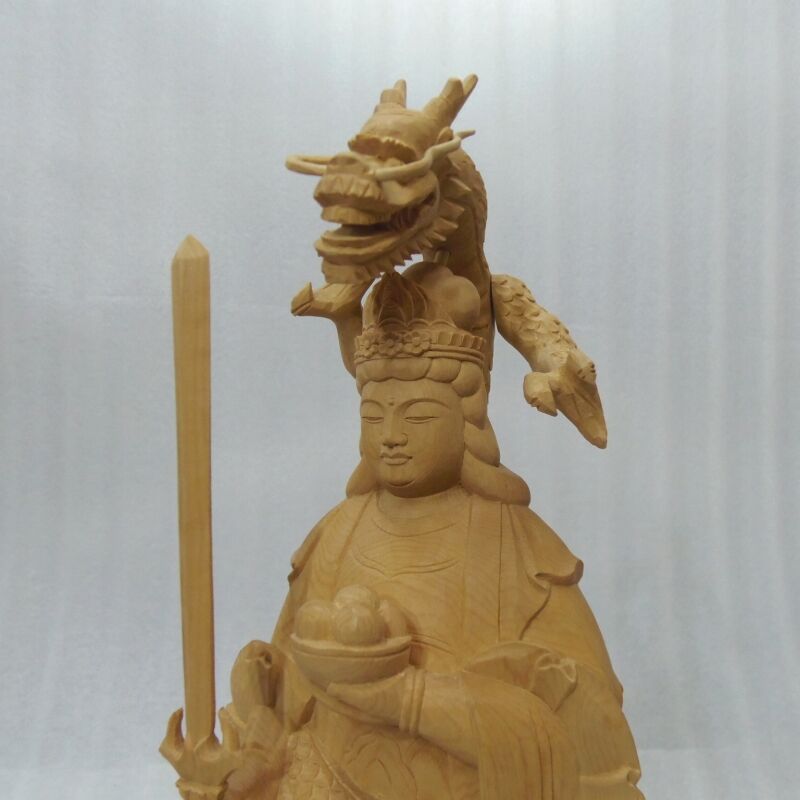 仏像☆柘植 白山大権現7.0寸立☆白山妙理権現 高さ：約38cm | お仏壇