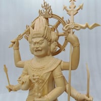 決算大特価中　希少仏像★柘植 白山大権現7寸立★白山妙理権現 高さ：約38cm 仏像☆柘植 白山大権現7.0寸立☆白山妙理権現 高さ：約38cm | お