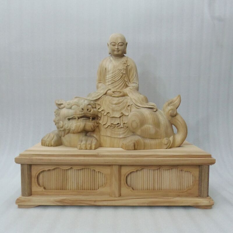 仏像☆楠材 僧形文殊菩薩坐像 高さ：約54cm☆文殊師利 | お仏壇・お墓