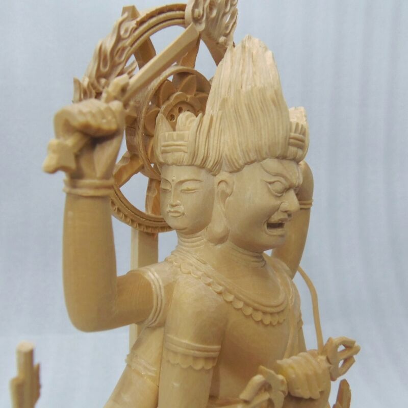 蔵出し特価仏像★ヒバ材 三宝荒神像6寸★全高 約35cm 仏像☆ヒバ材 三宝荒神像6.0寸☆全高 約35cm | お仏壇・お墓の三界堂