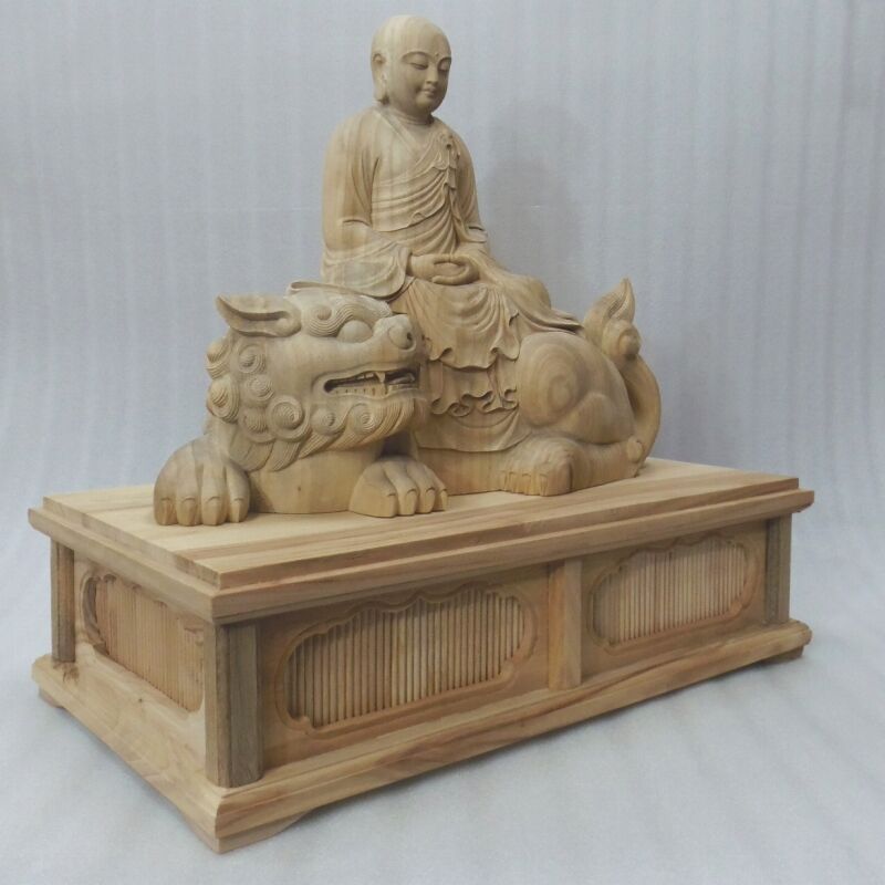 文殊菩薩像 木彫 楠材 仏像 仏像☆楠材 僧形文殊菩薩坐像 高さ：約54cm☆文殊師利 | お仏壇